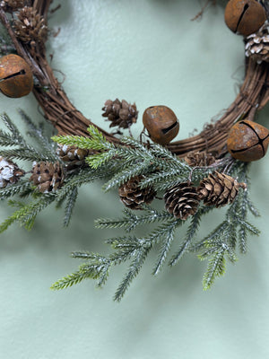 Small Pine Wreath/ Candle Ring 12"