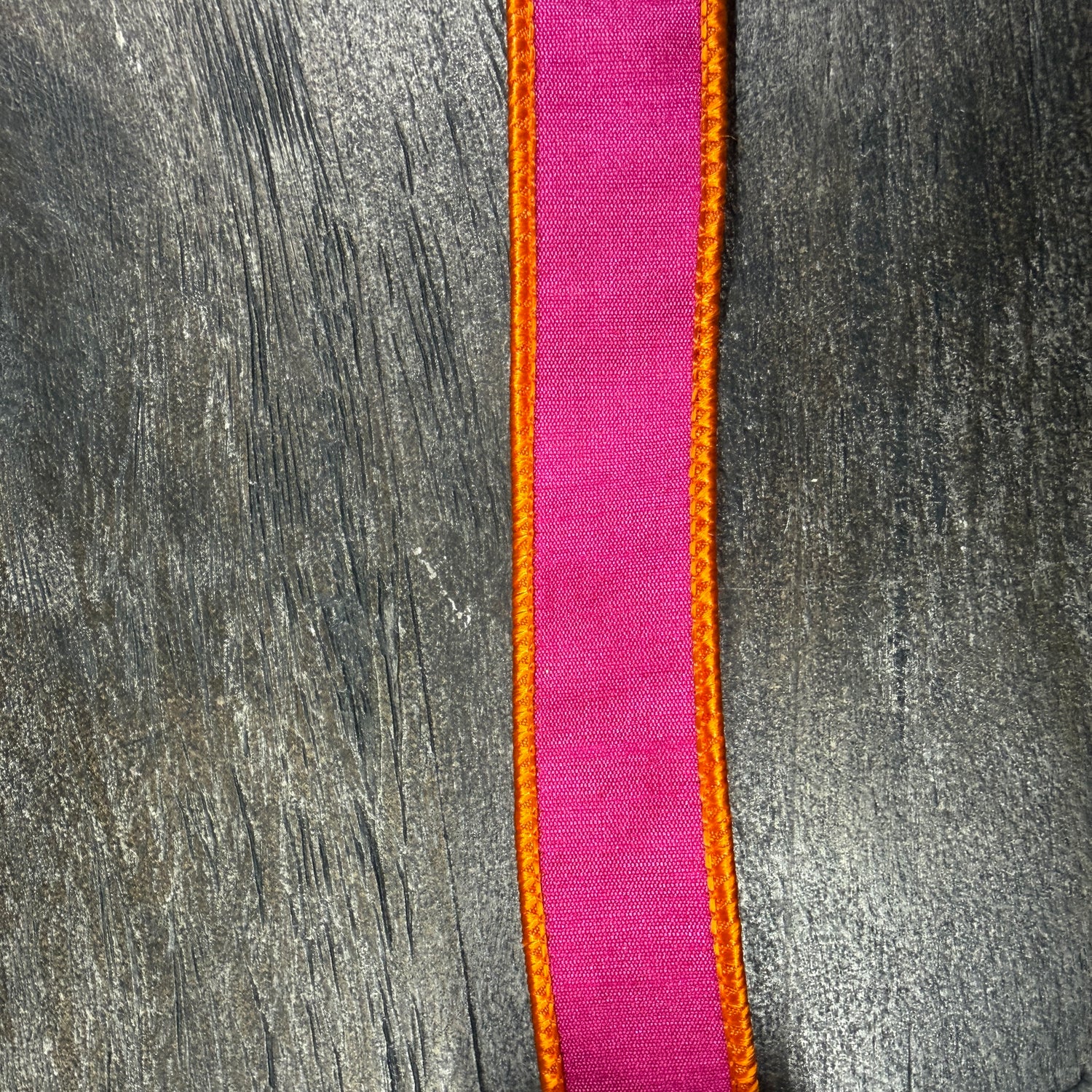 1"X10YDS Orange&Fuchsia Dupioni Reversal Deluxe Backed Wired Edge Ribbon