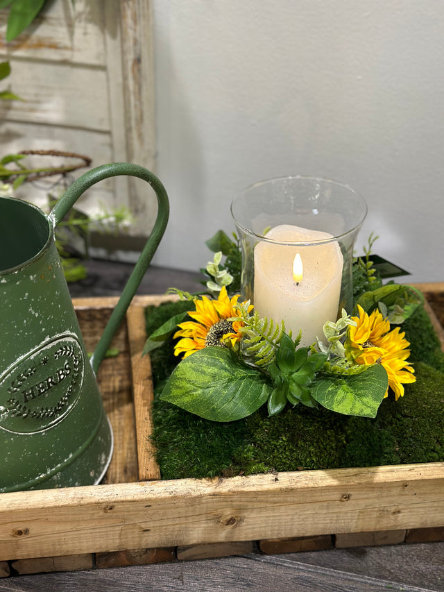 10" Sunflower Candle Ring