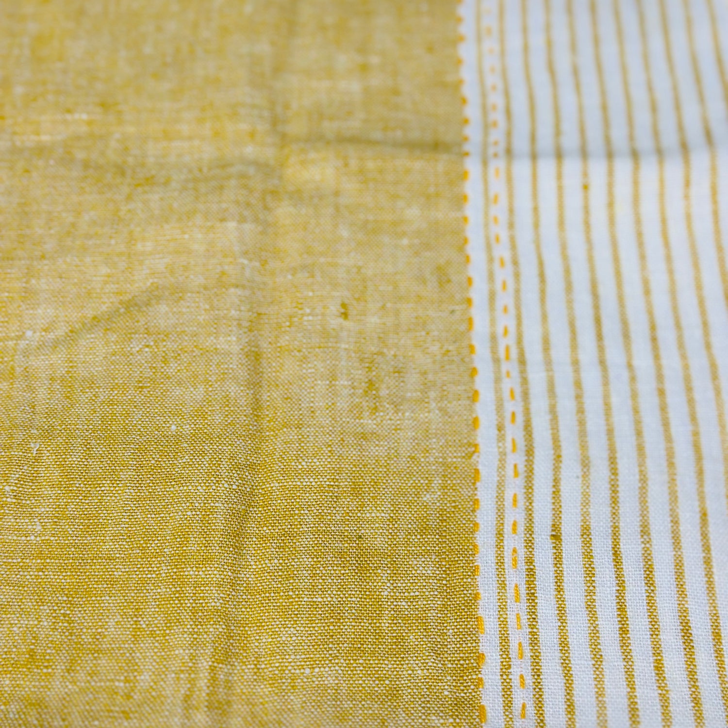Linen Kitchen Table Runner Yellow