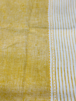 Linen Kitchen Table Runner Yellow