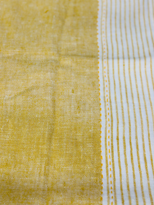 Linen Kitchen Table Runner Yellow