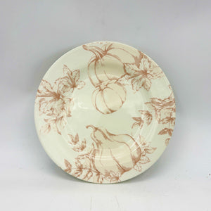 Harvest Toile Turtledove Neutral Fall 8" Plate