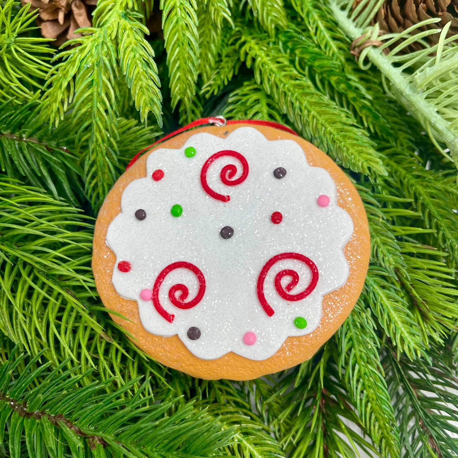 3.4" Clay Dough Gingersnap Cookie Ornaments