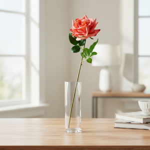 25" Natural-Touch Orange Tea Rose