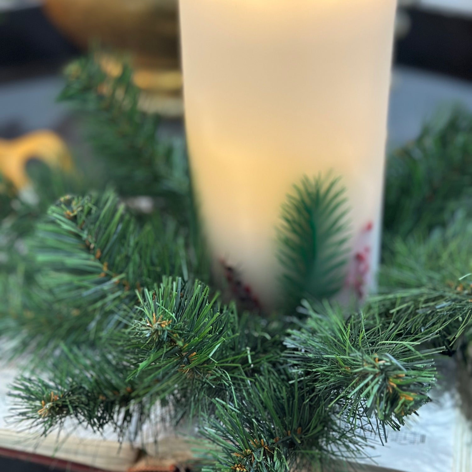 12" Douglas Pine Mini Wreath | Candle Ring