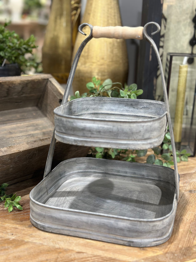 13" Metal Petite Square Serving Tier
