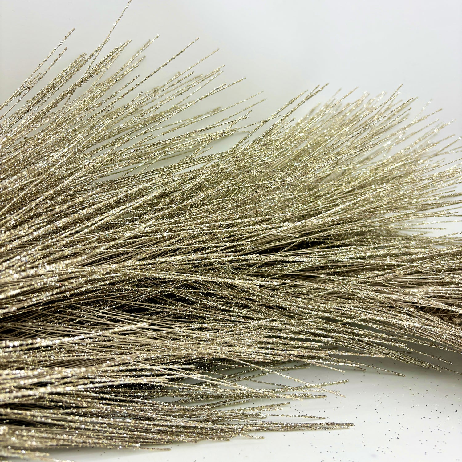 6' Champagne Metallic Pine Needle Garland
