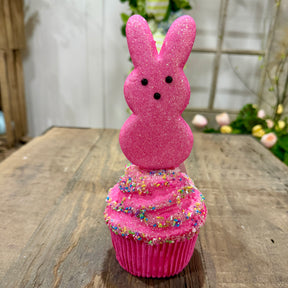 Styrofoam Glittered Bunny Peep Cupcake (Sold Individually), additional view
