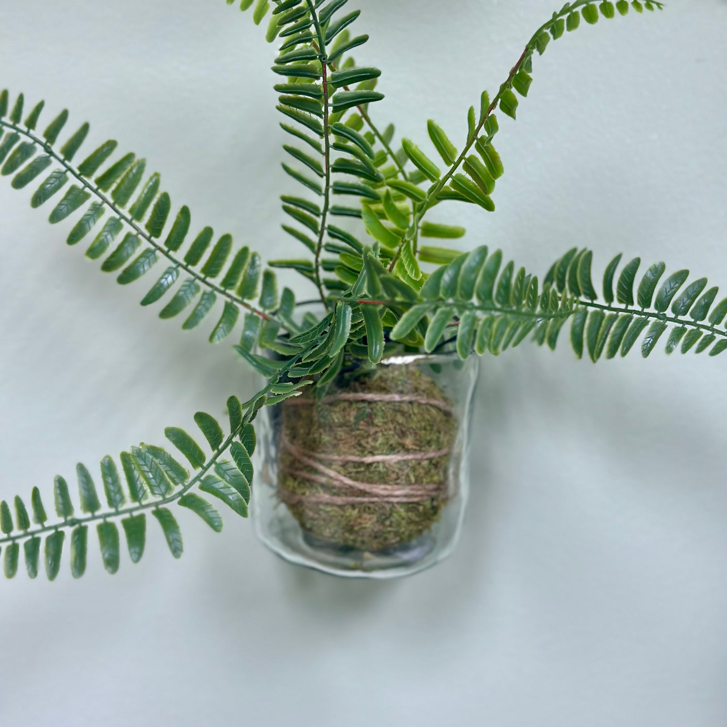 4” Hand-blown Round Clear Glass Hanging Vase