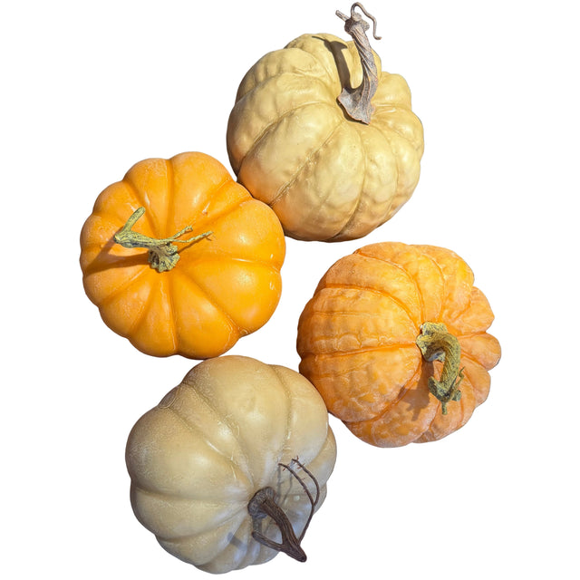 6.5"/7" Soft Touch Weathered Pumpkins | Available in Butternut & Orange