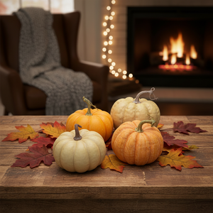 6.5"/7" Soft Touch Weathered Pumpkins | Available in Butternut & Orange