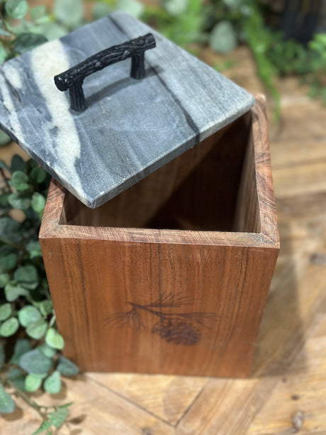 Rustic Wood Canister, additional view