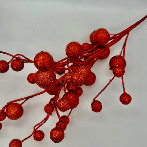 27" Red Glitter Multi Ball Spray