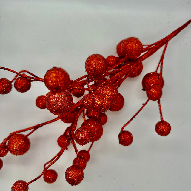 27" Red Glitter Multi Ball Spray