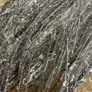 24" Silver Metallic Pine Needle