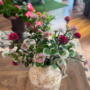 11.81" UV-Proof Mini Pom Bush | Fuschia or Multi