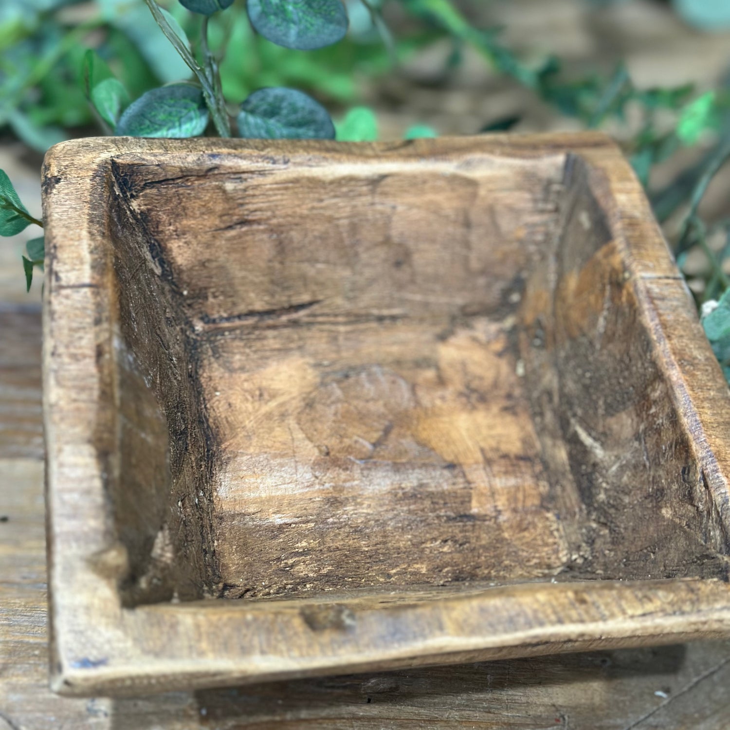 5.5" Petite Wood Square Bowl