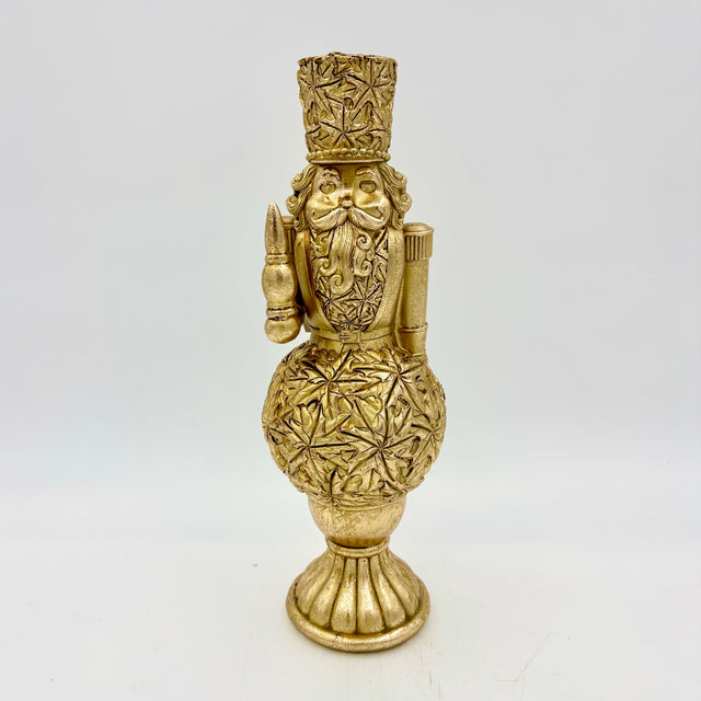 15.5" Gold Resin Nutcracker Topiary