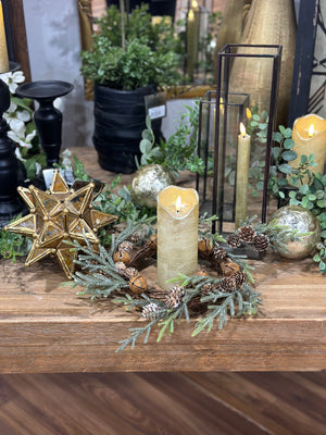 Small Pine Wreath/ Candle Ring 12"
