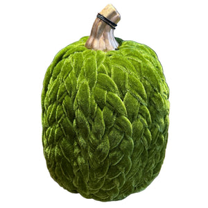 9.75" Green Braided Pumpkin