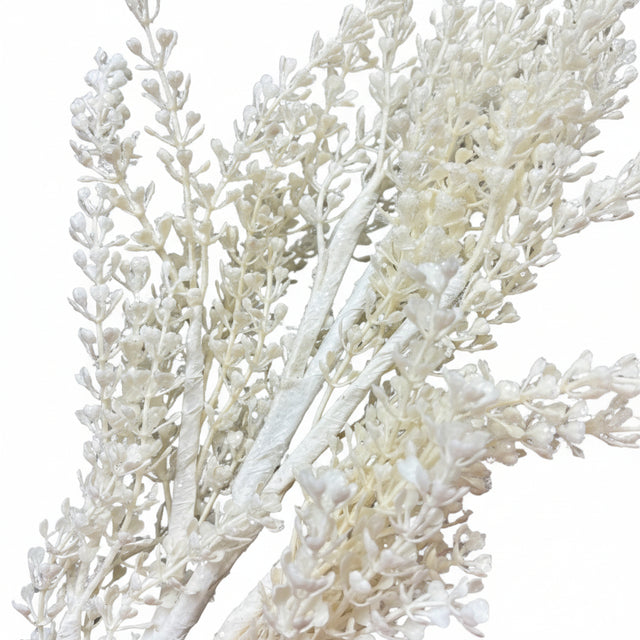 24" Frosted Leaf Spray | Winter White