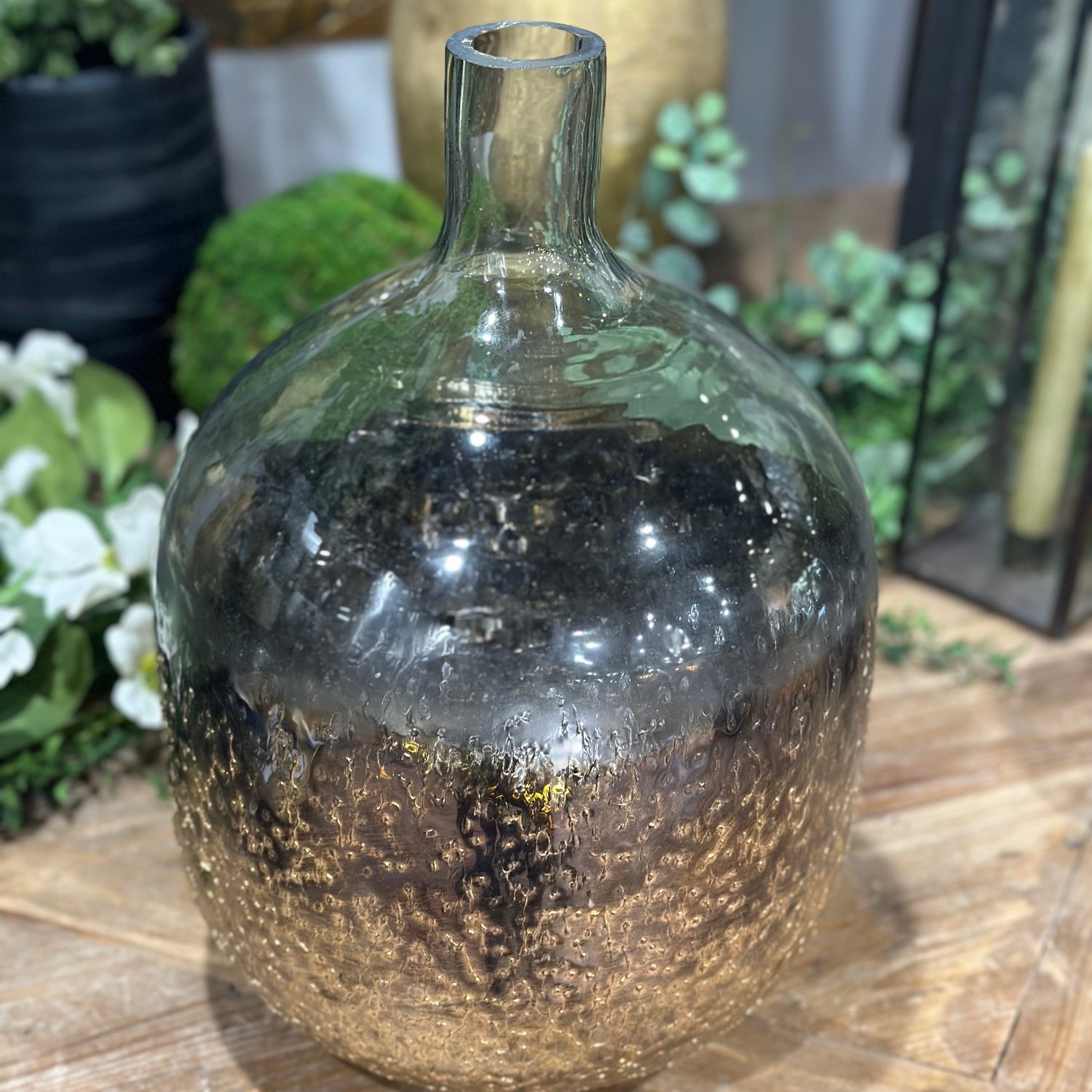 14” Vase Glass Dot