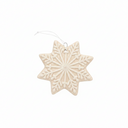 3" Glass Figure Dolomite Snowflake/Tree Ornament