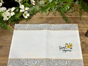 "Sweet Home" Embroidered Placemat | 19"L x 13"W