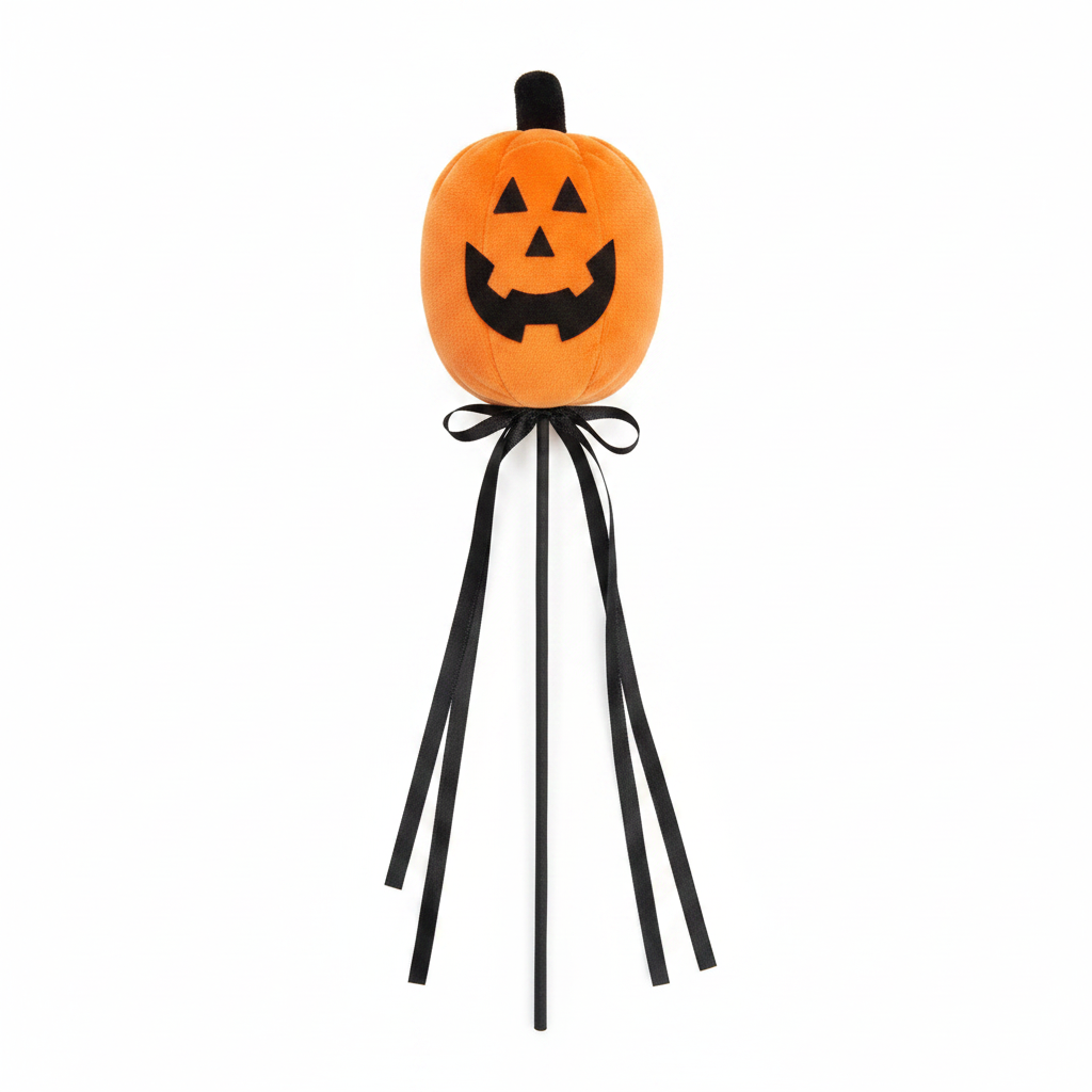 15" Jack-O-Lantern Pick with Bow