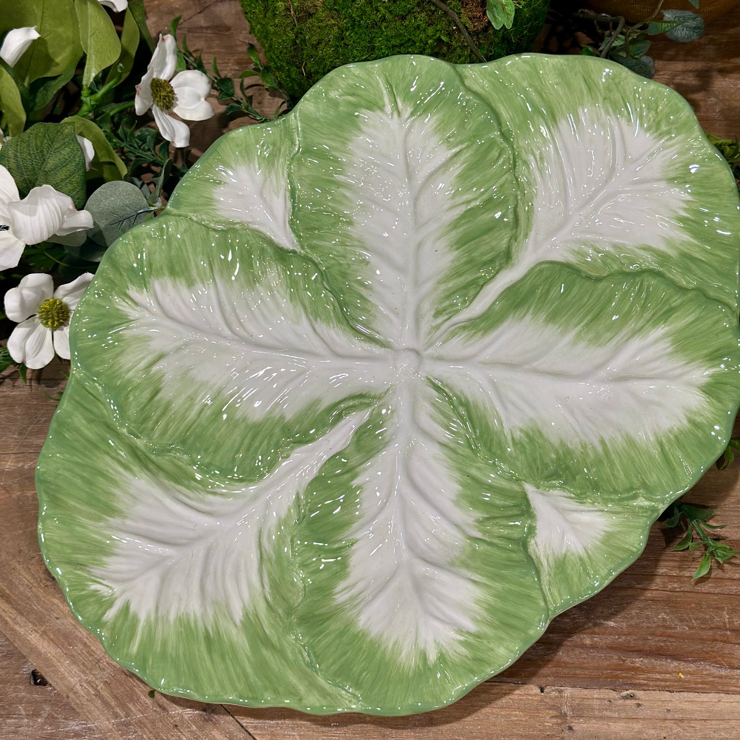 15.5" English Garden 3D Oval Platter
