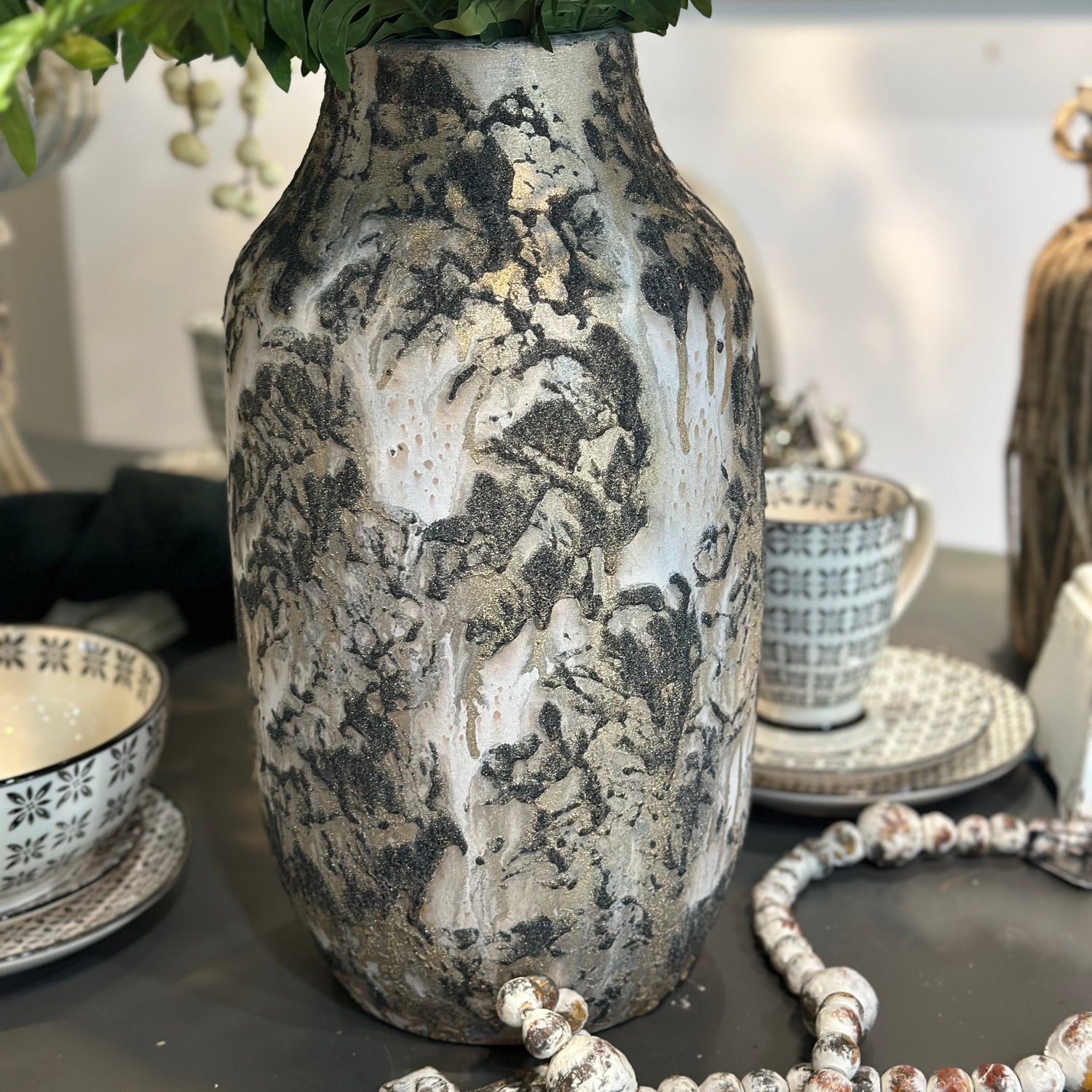 16" Dark Gold Jarra Vase