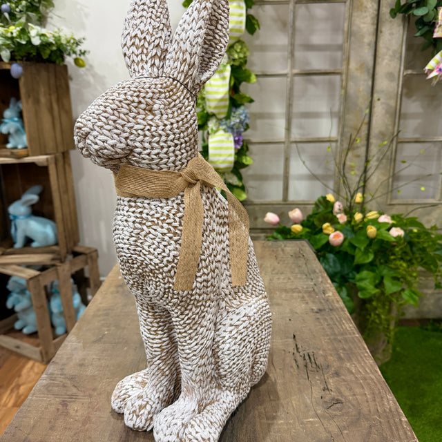 21" Resin Woven Rabbit