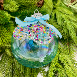 4" Glass Bubblegum Ball Ornament