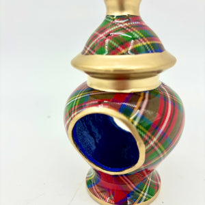 4" Multi-Color Royal Tartan Ginger Jar Enameled Napkin Ring