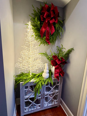 28" Real Touch Forest Norfolk Pine Wreath