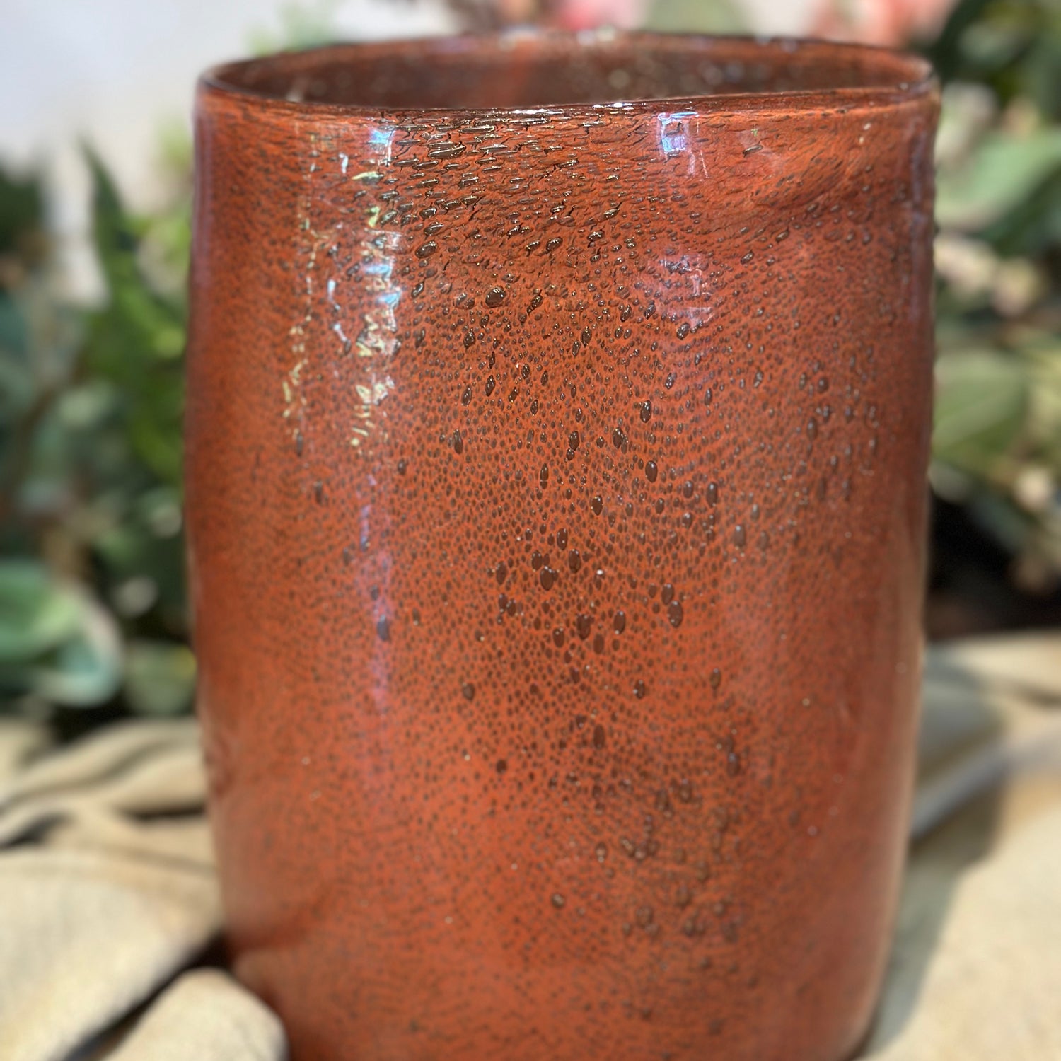 8.5" Amaranthine Glass Vase