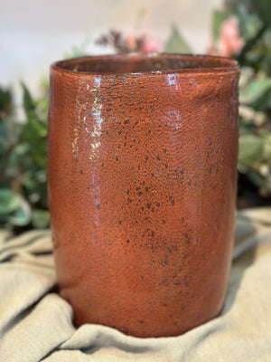 8.5" Amaranthine Glass Vase