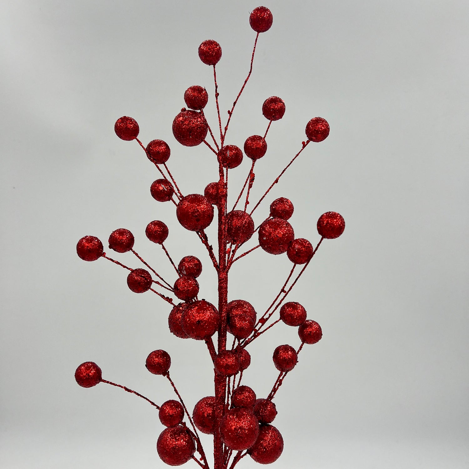 27" Red Glitter Multi Ball Spray