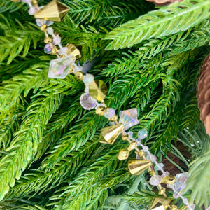 9" Iridescent | Gold Beaded Garland