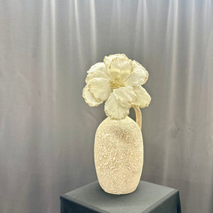 24" Velvet Glitter Bead Edge Magnolia Stem