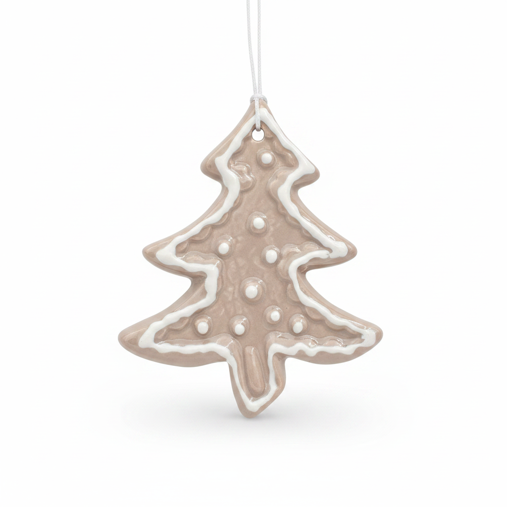 3" Glass Figure Dolomite Snowflake/Tree Ornament