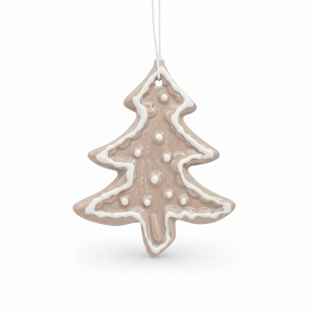 3" Glass Figure Dolomite Snowflake/Tree Ornament