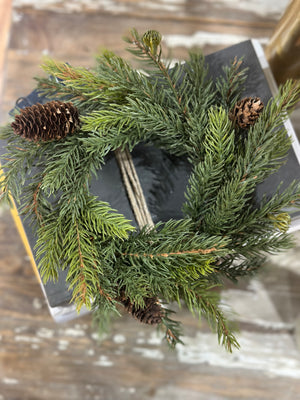 4.5” Spruce Candle Ring
