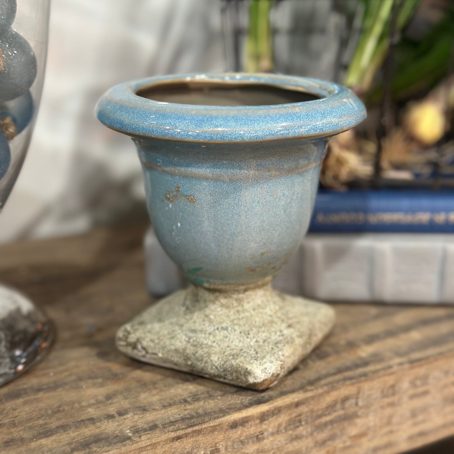 4.5” Blue Urn Small