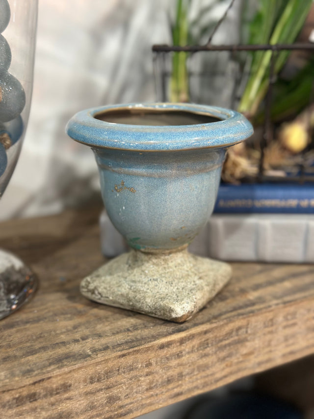 4.5” Blue Urn Small