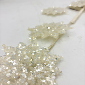 30.5" Glitter Snowflake Spray | White/Silver