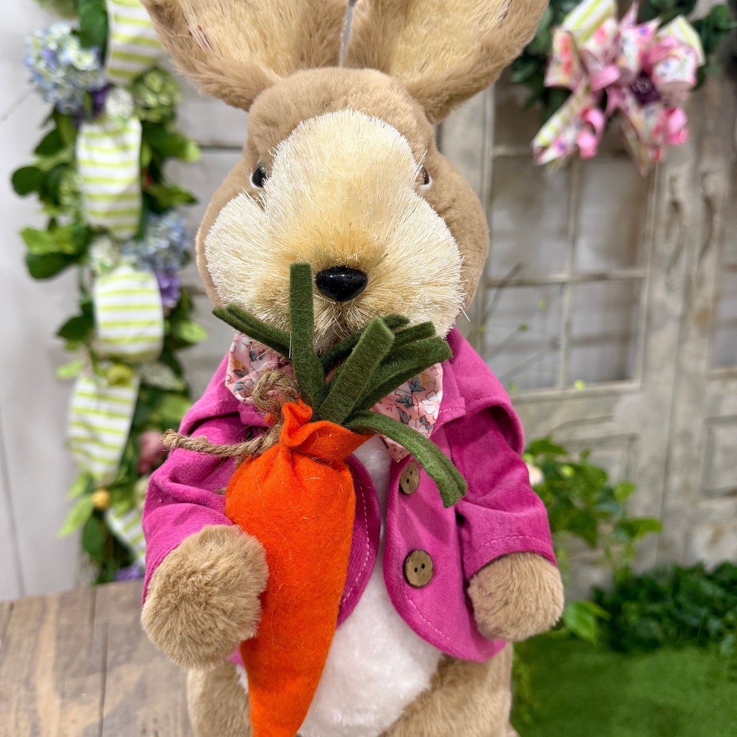 22" Sisal Bunny with Carrot