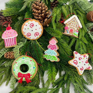 3.4" Clay Dough Gingersnap Cookie Ornaments