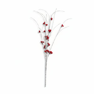39" Birch & Red Berry Spray